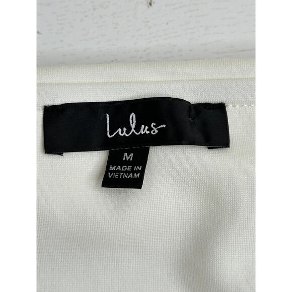 Lulus New! White Ivory Off-the-Shoulder Button-Front Vest Top Party Vacay M - Picture 5 of 8